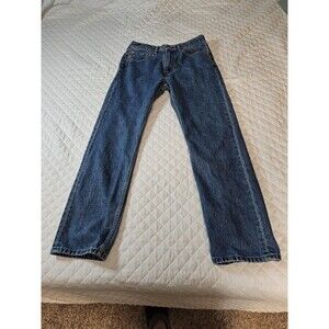 Levis Jeans Mens 505 33x32 Regular Straight Blue Denim Original